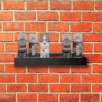 Держатель-органайзер для баллончиков, настенный, с крючками, черный, | код 38-0653 | REXANT