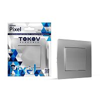 Выключатель 1-кл. СП Pixel 10А IP20 в сборе алюм. | код TKE-PX-V1F-C03 | TOKOV ELECTRIC
