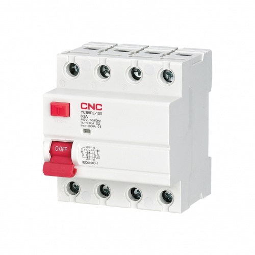 УЗО YCB9RL-100 32А 3P+N 6кА 30мА AC (электромеханич.) | код A030866 | CNC УЗО YCB9RL-100 32А 3P+N 6кА 30мА AC (электромеханич.) | код A030866 | CNC