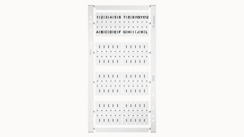 ZS5-96P-19-00Z(H) Маркировка для клемм DC/DS, 5мм, мультикарта, (96 шильд.) | код 11060000591 | DEGSON