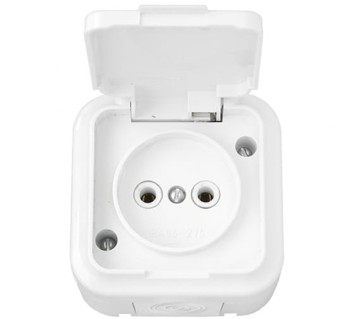 Беларусь Розетка брызгозащищенная наружная IP44 | код. Розетка РА16-236 | БелТИЗ