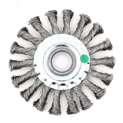 Щетка дисковая жгутовая Д115x13x22,2, ворс нерж сталь 0,50 по металлу (13-032) | код EB-DSS3 | EuroBrush