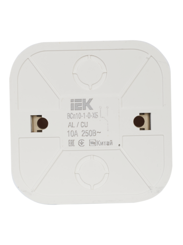 Выключатель 1-клавишный для открытой установки проходной ВСп10-1-0-ХБ 10А GLORY белый | код EVH12-K01-10 | IEK фото 5