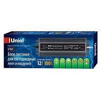 Блок питания ультратонкий UET-VAF-100A67 12V IP67 100Вт Металлический корпус | код UL-00007576 | Uniel
