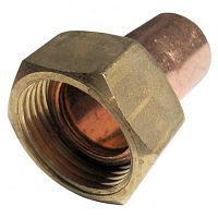 Муфта с накидной гайкой пайка медь 15 х 1/2' ВР, модель 5359g (153591512) | код RG008TD7GUG2S5 | Sanha
