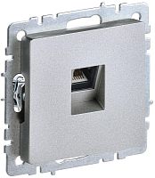 BRITE Розетка компьютерная RJ45 кат.5E РК10-БрА алюминий | код BR-K10-1-K47 | IEK