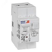 Выключатель автоматический дифференциального тока АВДТ с защитой от сверхтоков 2П 16А 100мА AC 4,5кА OptiDin D63-23C16-AC-У3 | код 328105 | КЭАЗ