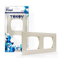 Рамка 2-м Pixel универс. беж. | код TKE-PX-RM2-C02 | TOKOV ELECTRIC