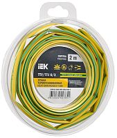 Трубка термоусадочная ТТУ нг-LS 6/3 желт./зел. (уп.2м) | код UDR12-006-003-002-K52-T | IEK