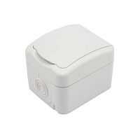 Розетка1-мОПMiniOGсзаземл.IP54бел. | код KR-78-0604 | Kranz