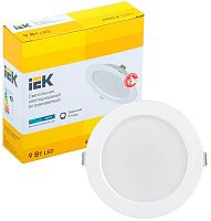 Светильник светодиодный ДВО 1612 9Вт 4000К IP20 круг бел. | код LDVO0-1612-09-4000-K01 | IEK