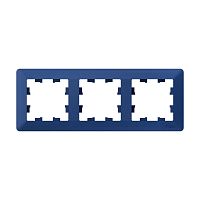 ATLASDESIGN AIR 3-постовая РАМКА, АКВАМАРИН/дымчатый черный | код ATN221103 | Systeme Electric