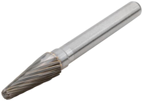 Шарошка карбидная Профи, штифт 6 мм, коническая с закруглением | код 36595 | FIT фото 2