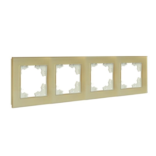 Рамка 4-м Афина стеклянная зол. UNIVersal 2293 фото 2