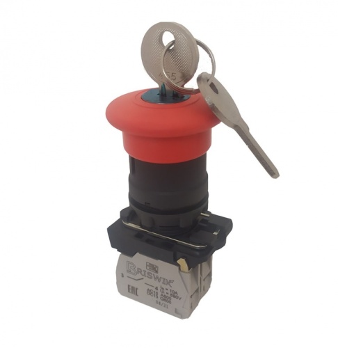 Выключатель Briswik КМЕ 5713м -К красный IP66 УХЛ2 10А 1но+3нз | код aB-PV-6Ai-0244 | Briswik