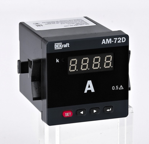 Амперметр цифровой 96x96мм трехфазный, вх 5А, вых DO+RS485, LED-дисплей АМ-96D | код 50335DEK | DEKraft