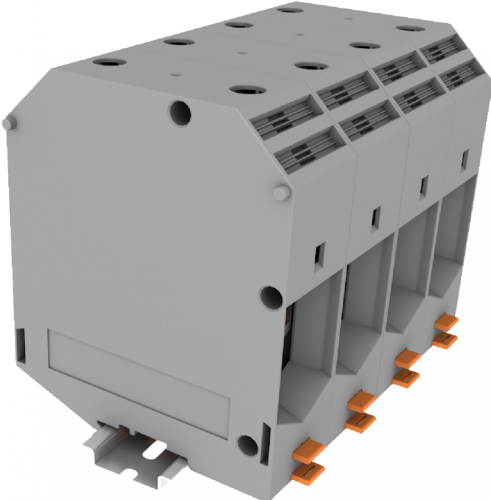 TU240-2-GY Клемма TU 1-1 проходная винтовая, сеч.240мм2, сер., шт | код TU240-2-GY | SUPU