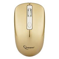 Мышь беспроводная Gembird MUSW-400-G, 2.4ГГц, розовый/золотой, бесшумный клик, 3 кнопки+колесо-кнопка, 1600 DPI, батарейки в комплекте, блистер | код MUSW-400-G | Gembird