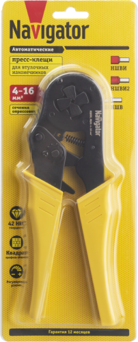 Пресс-клещи 80 367 NHT-Pkv01-D-16 для втулочных 16кв.мм Navigator 80367 фото 3