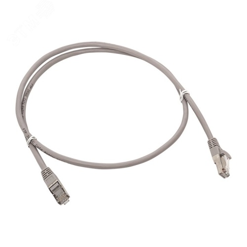 Патч-корд TERACOM PRO Cat.6 экранированный FTP оболочка LSZH серый (1.0м) | код TRP-6FTP-LSH-1M-GY | EKF