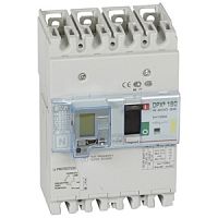 Автоматический выключатель DPX3 160 - термомагн. расц. - с диф. защ. - 16 кА - 400 В~ - 4П - 125 А | код. 420036 | Legrand 