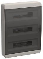 Корпус пластиковый ЩРН-П-54 IP41 черн. прозр. дверь TEKFOR | код TF5-KP12-N-54-41-K01-K03 | IEK
