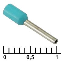 Наконечник на кабель RUICHI DN00308, бирюзовый, 0.8x8 мм, 0.34 мм2 | код 58667 | Ruichi