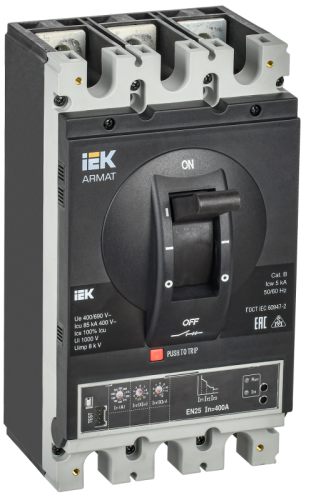 ARMAT Авт. выкл. лит. корпус 3P H 85кА 400А эл. станд. IEK | код AR-MCCB-3H-085-0400A-ELSC | IEK