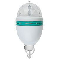 Светильник-проектор светодиодный ULI-Q303 2,5Вт/RGB WHITE. Подвесной. Серия DISCO, многоцветный. Кабель с вилкой, 220В. корпус - белый. Volpe | код UL-00000298 | VOLPE