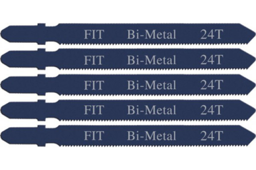 Полотна для э/лобзика по металлу Профи, европ.хвостовик, Bi-metal, 5 шт, 24 TPI | код 41120 | FIT