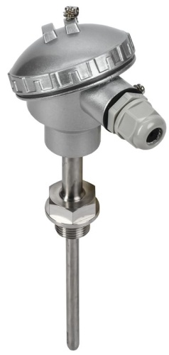 Преобразователь температуры погружной РТ100 G1/2 100мм 2м монтажная головка ONI | код PTS-PT100-2-100-4-2M-2 | ONI