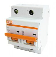 Выключатель автоматический двухполюсный ВА47-100 10А C 10кА | код. SQ0207-0056 | TDM 
