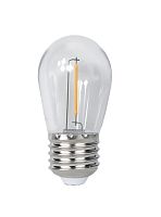 Лампа светодиодная LED 1Вт E27 2700K прозрачная S14 для Белт лайт 230/50 -40...+50°C | код 5040625 | JazzWay