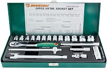 S04H3120S Набор головок торцевых 3/8DR, 6-23 мм, 20 предметов | код S04H3120S | JONNESWAY