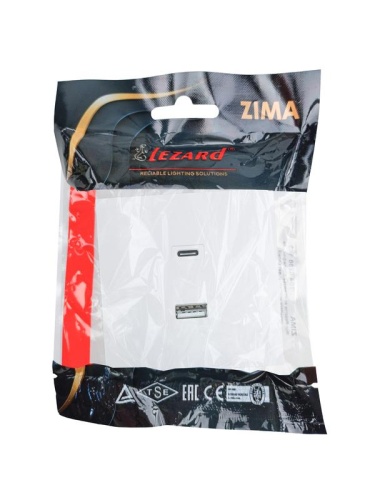 ZIMA Розетка TC+ USB разъем белая LEZARD | код 704-0288-192TC | LEZARD фото 6 ZIMA Розетка TC+ USB разъем белая LEZARD | код 704-0288-192TC | LEZARD фото 6