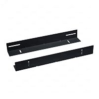 Направляющие для поддержки оборудования в шкафы глубиной 600мм, усиленные до 100кг (пара), черный RAL 9005 | код NTSS-YP-H-600-BL | NTSS