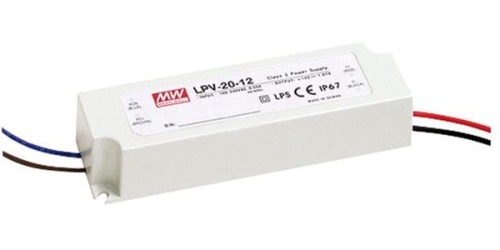 Источник питания AC-DC, 20Вт, IP67, вход 90…264В AC, выход 15В/1,33A, изоляция 3000В AC, в кожухе 118х35х26мм, -30…+70С | код LPV-20-15 | MeanWell