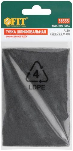 Губка шлифовальная алюминий-оксидная, 100х70х25 мм, Р 180 | код 38355 | FIT фото 3 Губка шлифовальная алюминий-оксидная, 100х70х25 мм, Р 180 | код 38355 | FIT фото 3