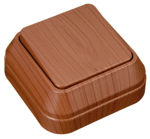 накладной орех выключатель 1кл прох. | код 45405 | Makel