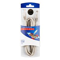 REXANT Патч-корд U/UTP, категория 5e, RJ45-RJ45, неэкранированный, PVC серый, 1,5 м | код 06-3202 | REXANT