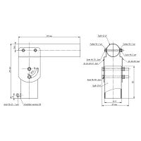 Кронштейн для уличного светильника с переменным углом для торшерной установки in-d60mm out-d48mm SPP-AC7-0-230-048 | код Б0057555 | ЭРА