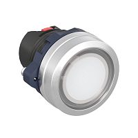 Головка кнопки плоская с фиксацией алюм. кольцо прозр. бел. DKC M22P-FLLWA