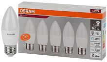 Лампа светодиодная LED Value LVCLB60 7SW/865 свеча матовая E27 230В 2х5 RU (уп.5шт) | код 4058075578074 | LEDVANCE