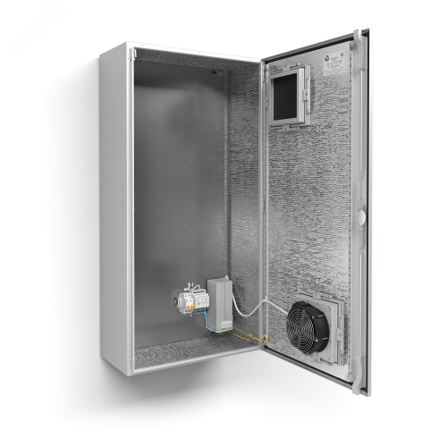 Термошкаф с обогревом и активной вентиляцией, IP55, -50град. до +50град.С, 600x1200x300 мм | код ТШ-5-В2 | Тахион-климат