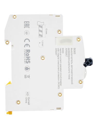 ARMAT Автоматический выключатель дифференциального тока B06S 1P+NP C10 30мА тип A (18мм) | код AR-B06S-1N-C10A030 | IEK  фото 6