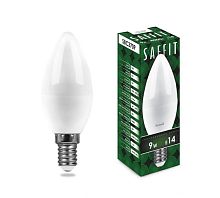 Лампа светодиодная LED 9вт Е14 белый матовая свеча (SBC3709) | код 55079 | SAFFIT