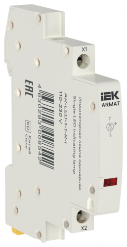 ARMAT Лампа инд. одинарная мигающая LED 110-230В AC кр. IEK | код AR-LED-1-1-R-I | IEK