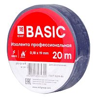 Изолента, класс А (профессиональная), 0.18х19мм, 20 метров, синяя Simple | код. plc-iz-a-s | EKF
