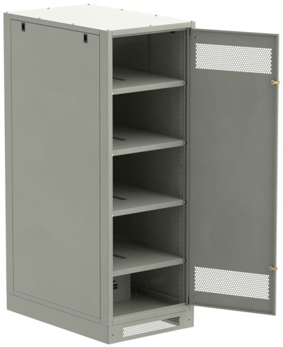 Шкаф LINEA B (пустой) 1700х600х950мм металлическая дверь серый | код LB35-17H69-M | ITK