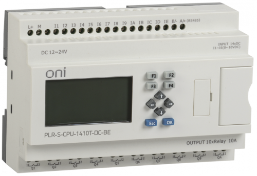 Логическое реле PLR-S. CPU1410(T) 24В DC с экраном ONI | код PLR-S-CPU-1410T-DC-BE | ONI